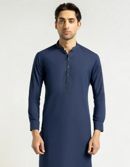 NAVY BLUE FORMAL KAMEEZ SHALWAR | FESTIVE '26 | JUNAID JAMSHED MENSWEAR