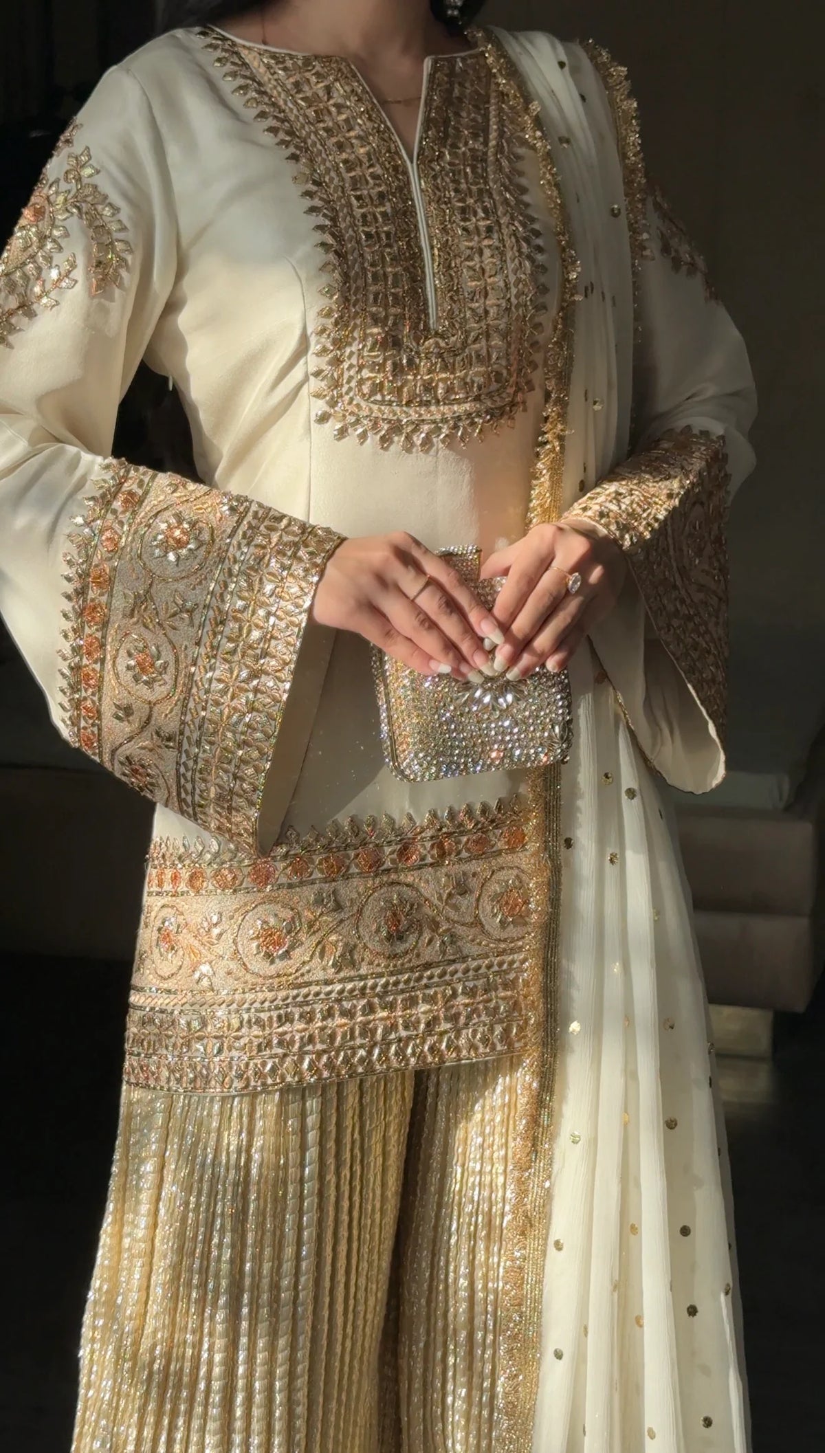 The Gotta Set- Crushed Ivory | Zainab Shamsi Studio