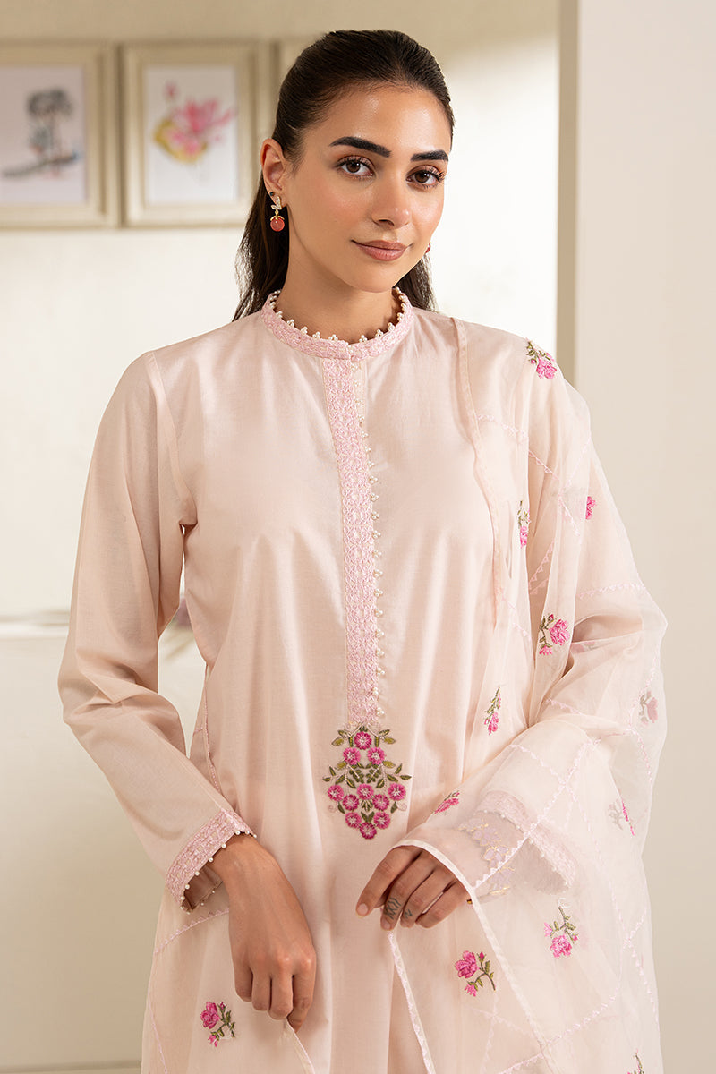 BLUSH BLOSSOM-2 PC (SHIRT & DUPATTA) | Cross Stitch RTW