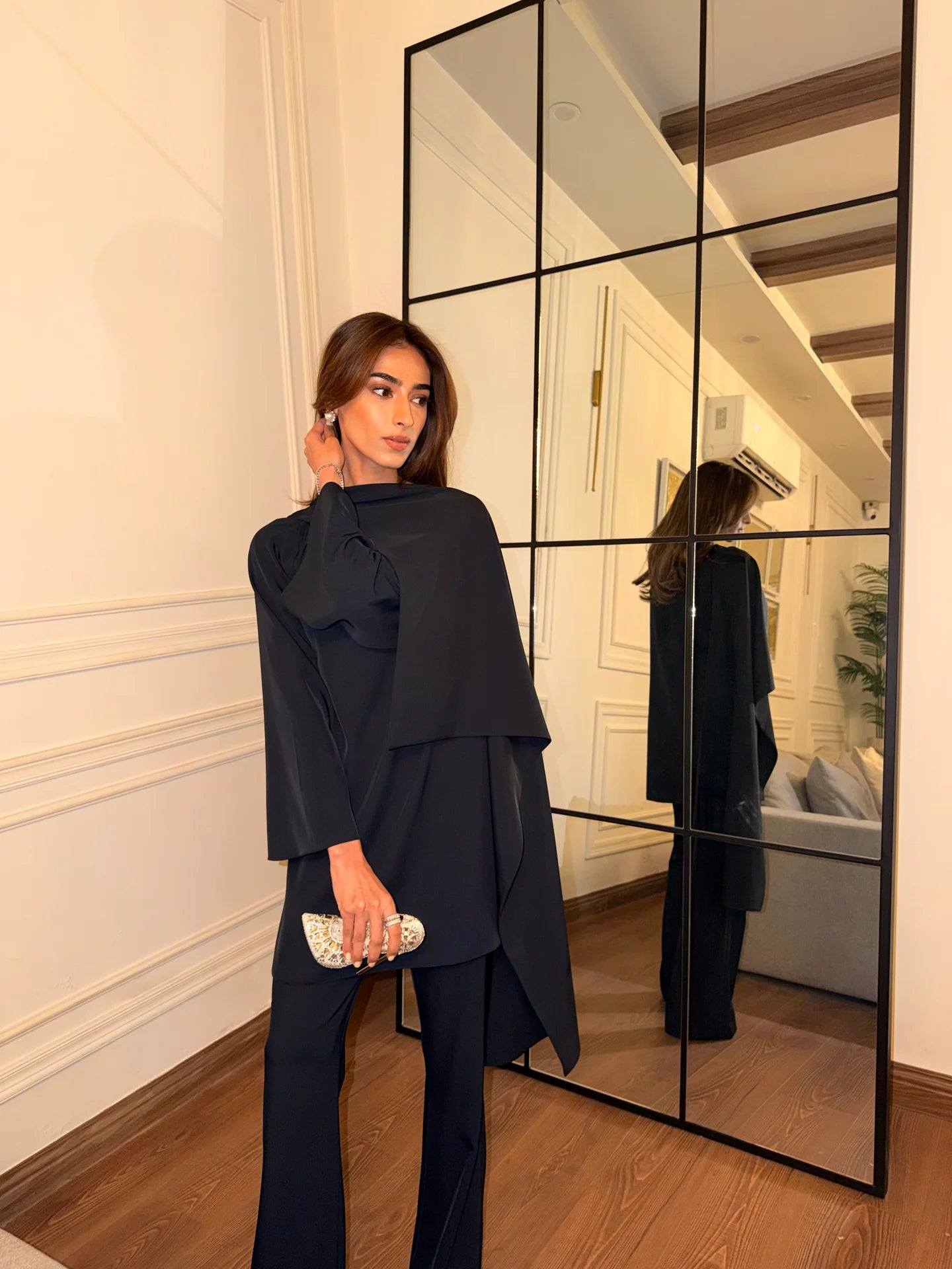 Navy Drape Set | Sak Atelier