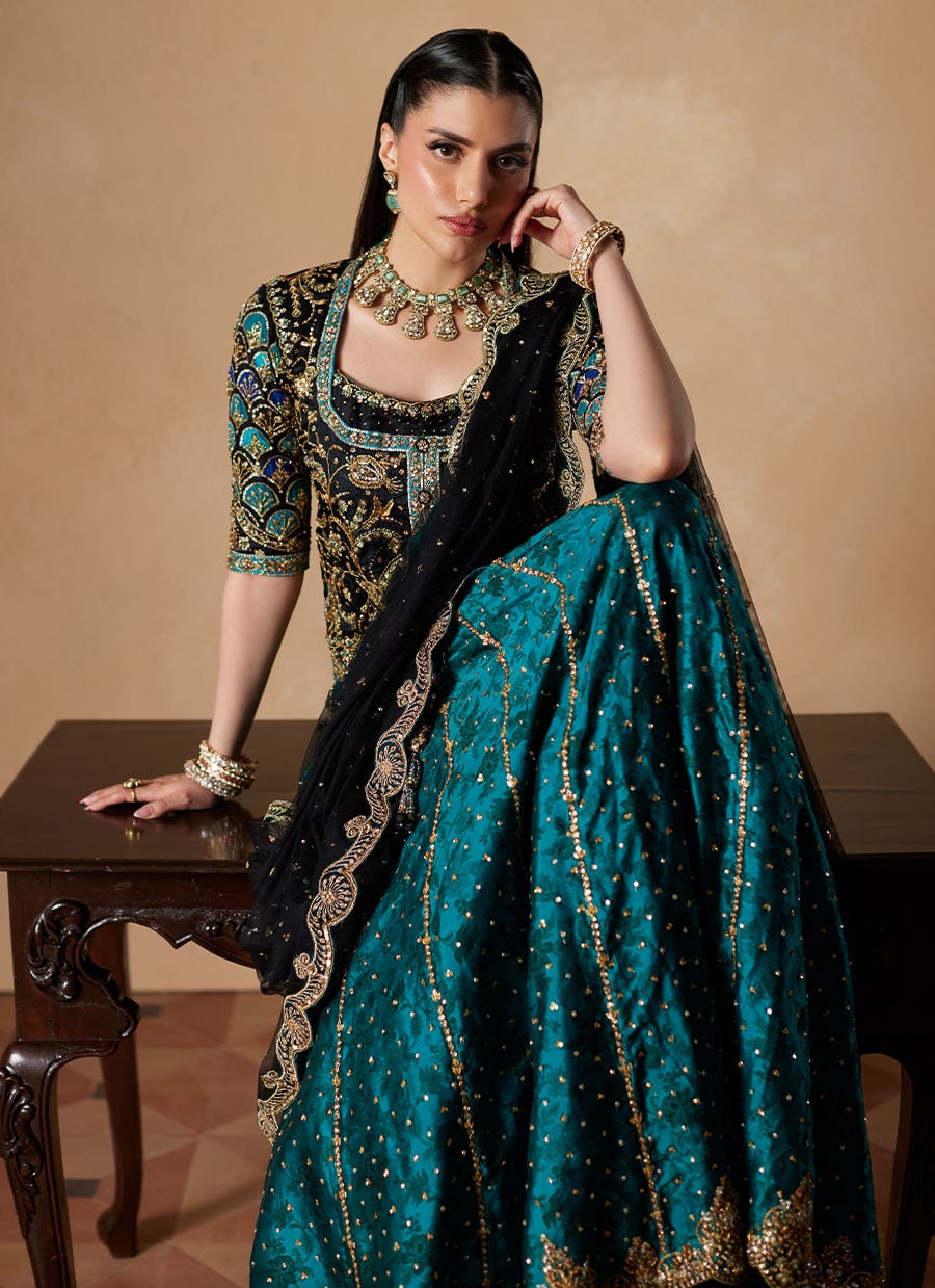 Jorja Short Shirt With Lehenga | Farah Talib Aziz