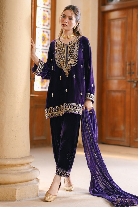 GUL E JAAN SHIRT AND DUPATTA | QISSA LUXURY VELVETS | ANSAB JAHANGIR