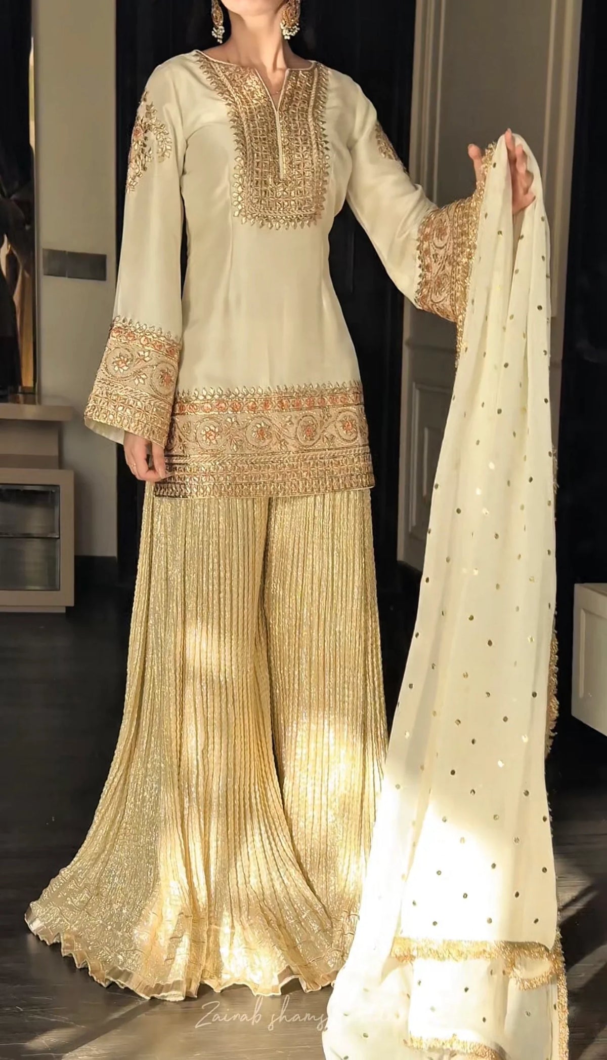 The Gotta Set- Crushed Ivory | Zainab Shamsi Studio