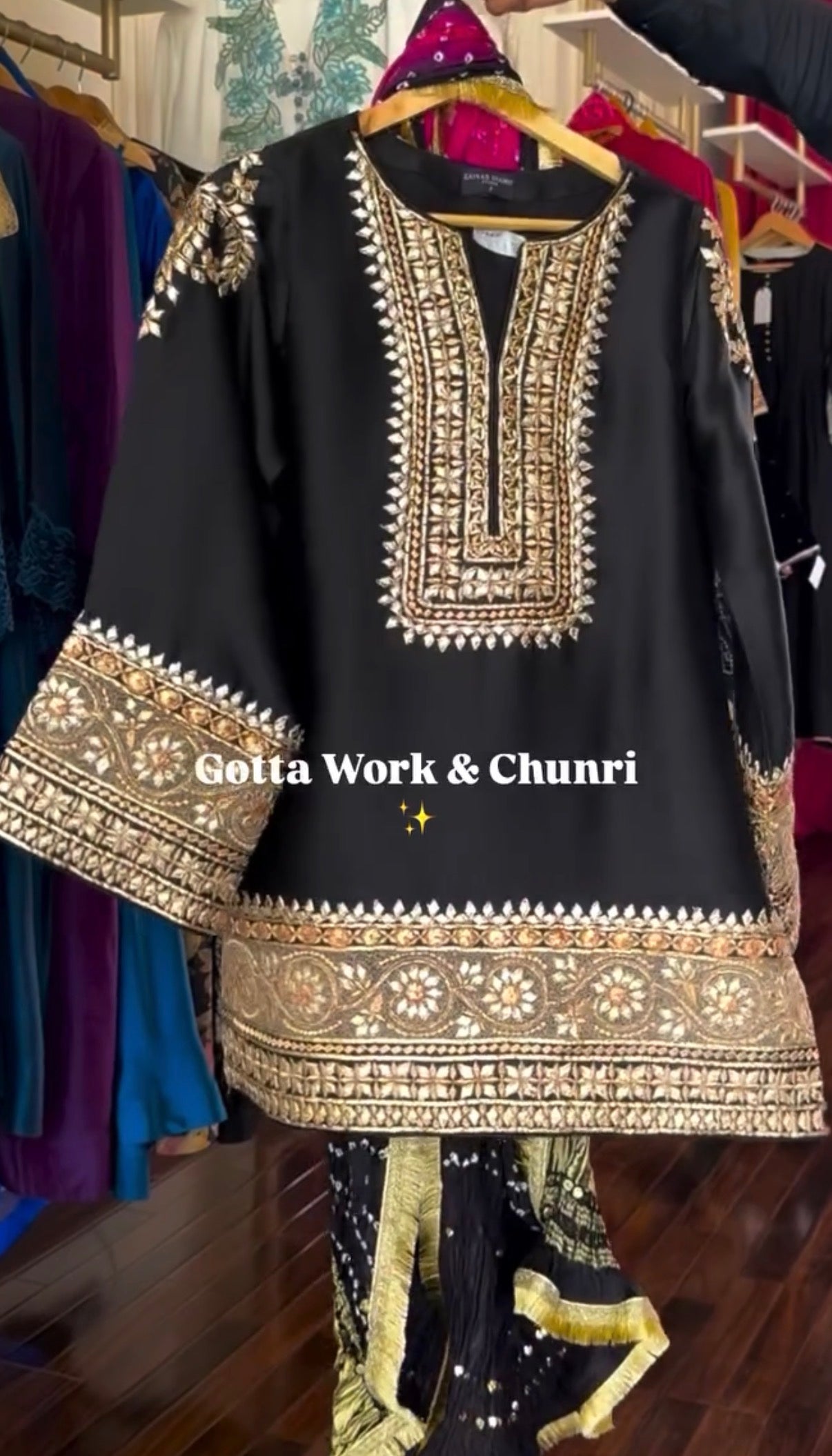The Gotta Set- Black | Zainab Shamsi Studio