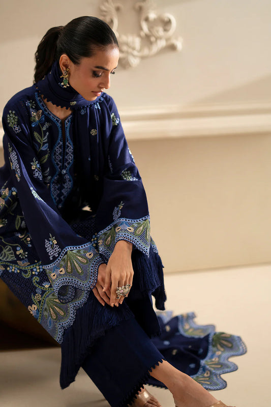 DEEP BLUE | E0789/203/620 | Unstitched Winter '25 | Ethnc