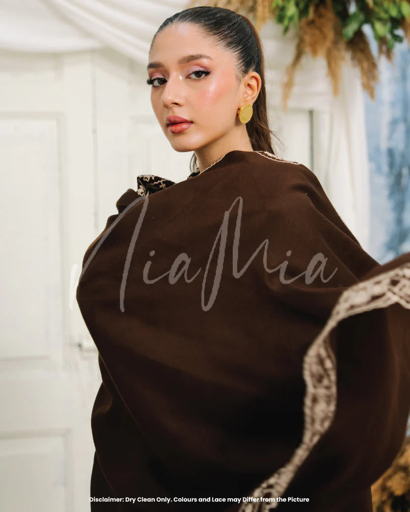 Cocoa Cream Shawl | Pashmina Drop 1 |  Nia Mia