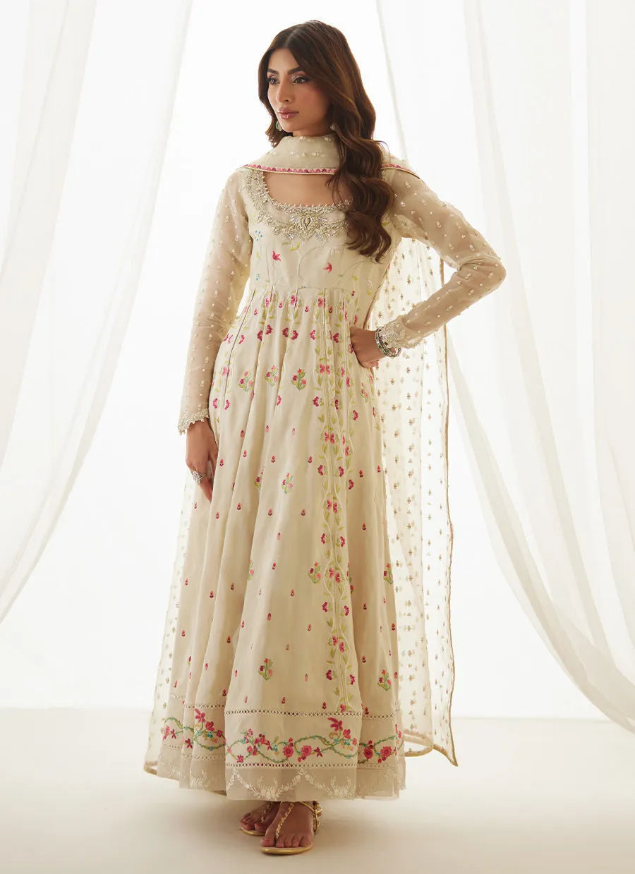 Aris Ivory Kalidaar And Dupatta | LUXE PRET' 25 | FARAH TALIB AZIZ
