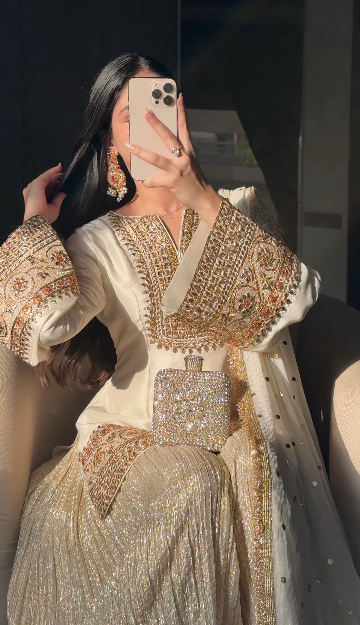 The Gotta Set- Crushed Ivory | Zainab Shamsi Studio