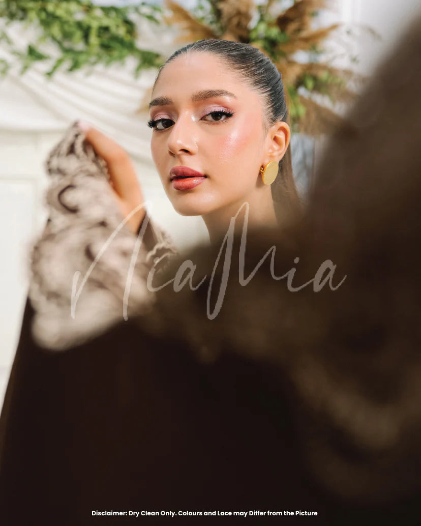 Cocoa Cream Shawl | Pashmina Drop 1 |  Nia Mia