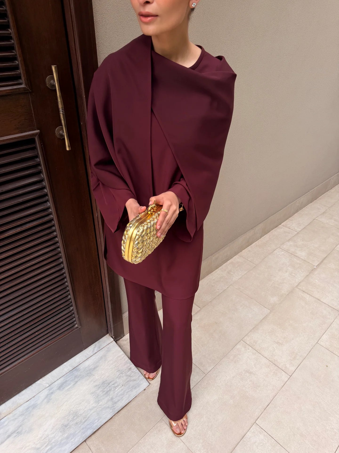 BURGUNDY DRAPE SET | Sak Atelier