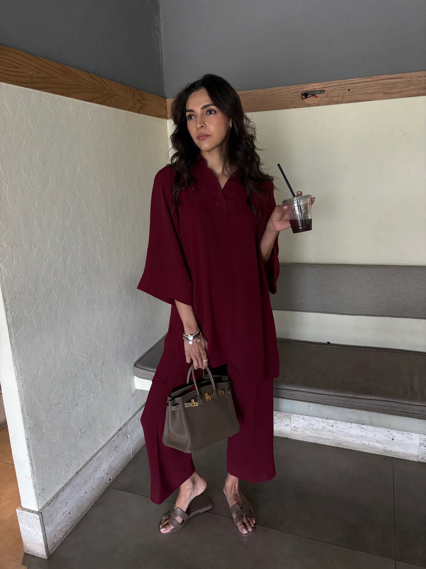 WINE RED TOBY SET | Sak Atelier