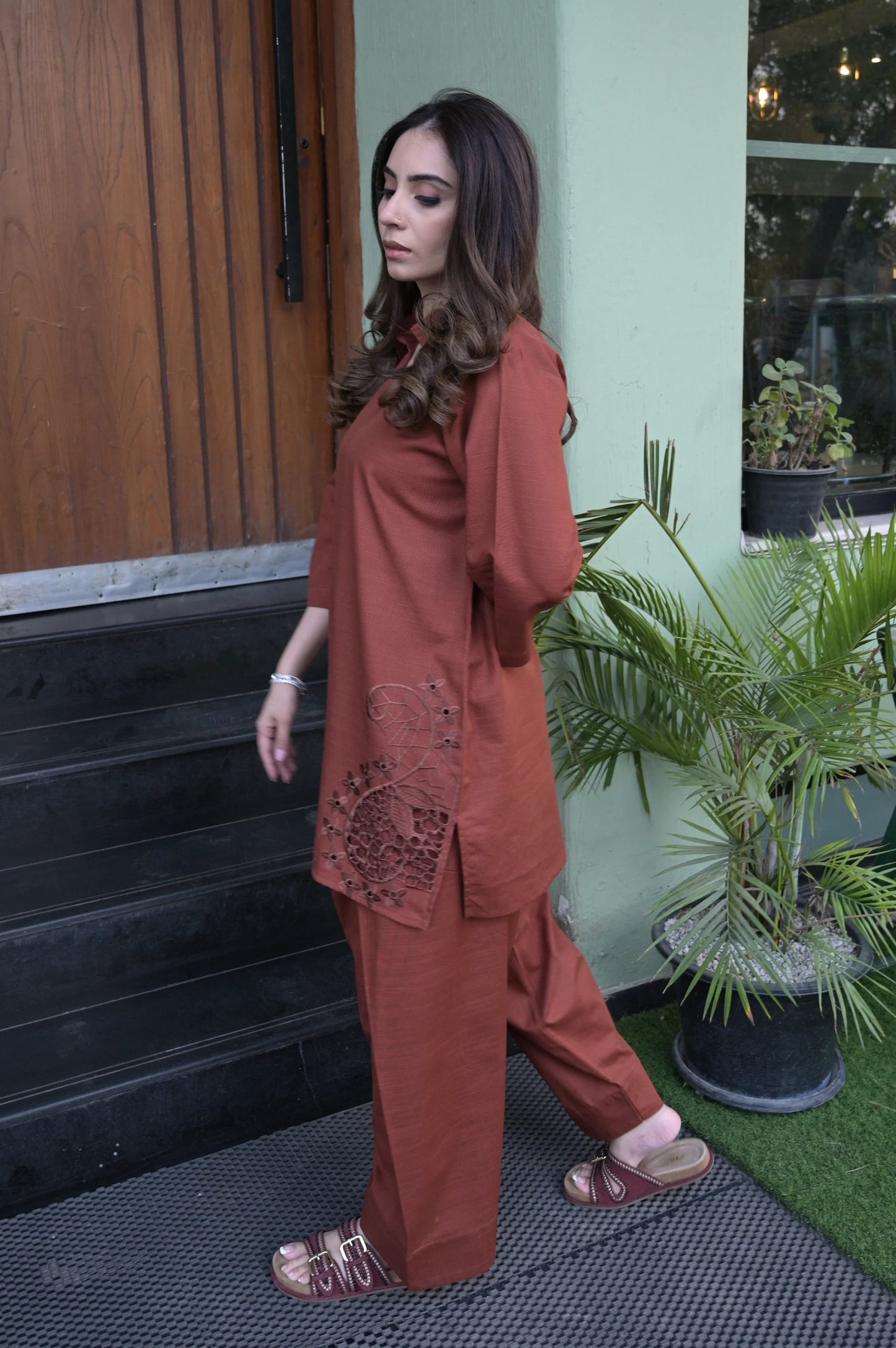 ⁠SOIL BROWN SHALWAR SET | THE SIGNATURE EDIT | LA PRET