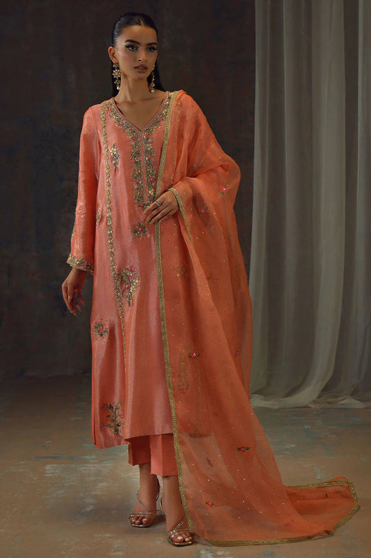 PEACH ZARI LONG FULL SET | FARIDA HASAN