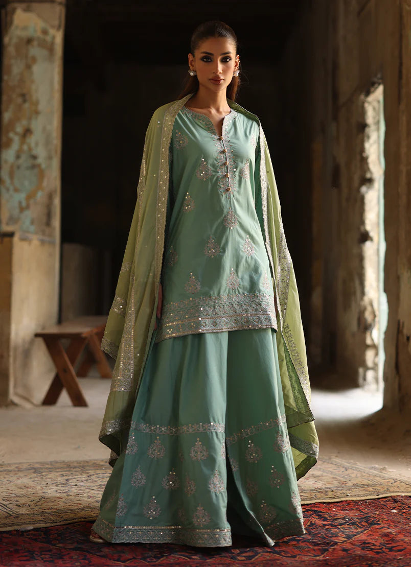 Amber Gharara Set | Mehfilen '25 | IMAGE