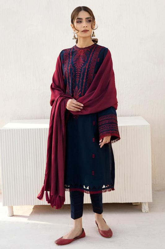 JZ-UW-D0111-0 | EMBROIDERED KHADDAR | Jazmin