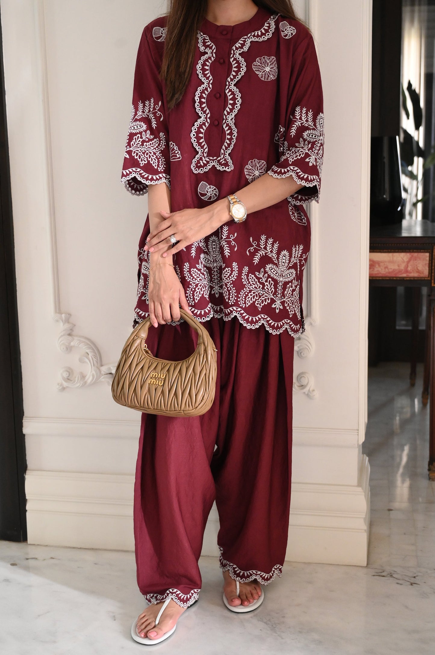 Moncheri Burgundy Set | La Pret