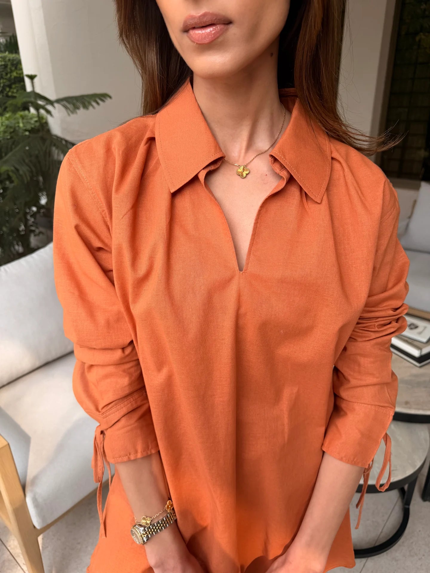 Tangerine Bow Set | Sak Atelier