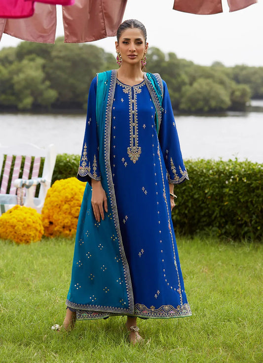 Opal Blue Shirt And Dupatta | Mayna Festive Luxe Pret '25 | FARAH TALIB AZIZ
