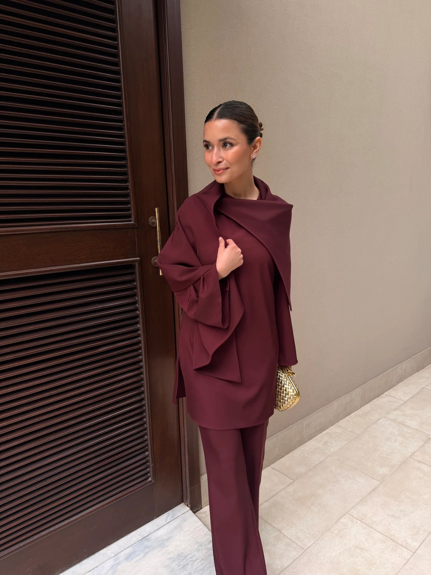 BURGUNDY DRAPE SET | Sak Atelier