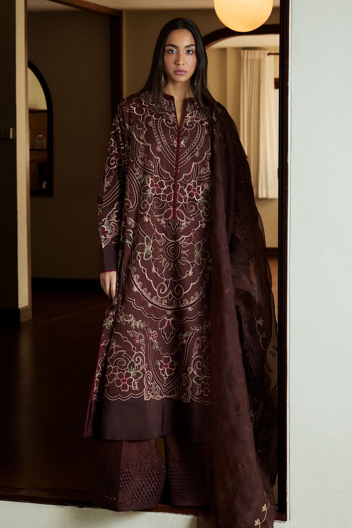 Shizumi-4B | Zara Shahjahan Satori Unstitched Luxury Lawn’25