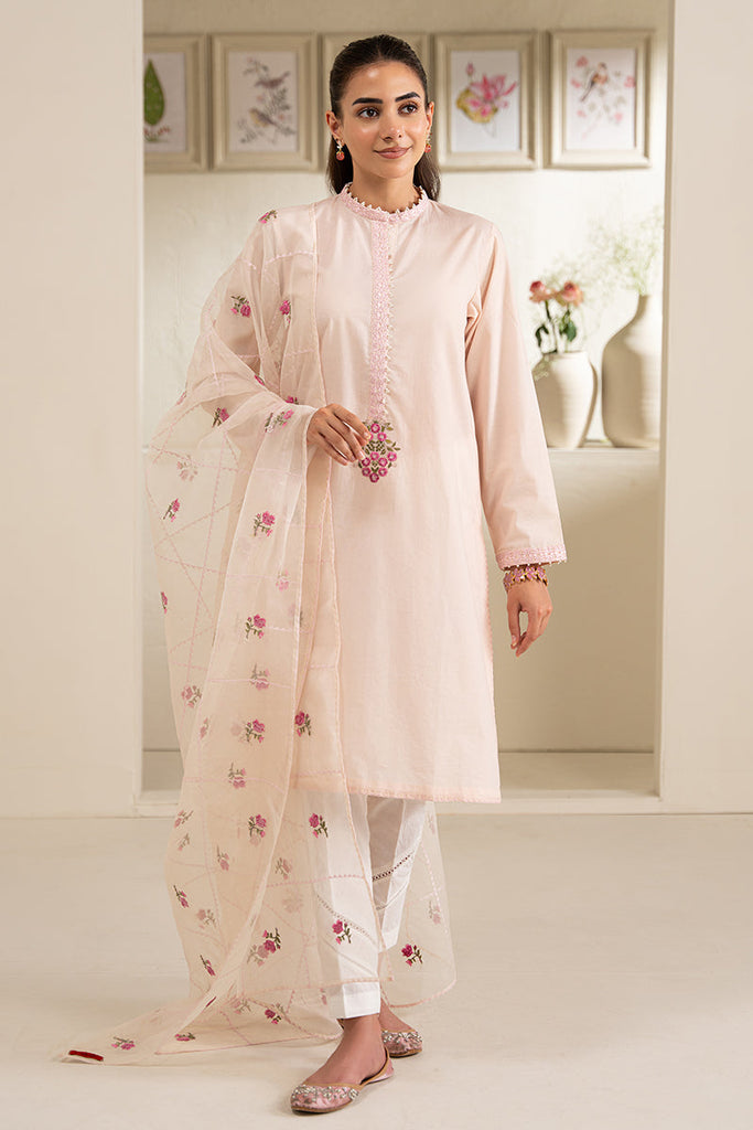 BLUSH BLOSSOM-2 PC (SHIRT & DUPATTA) | Cross Stitch RTW