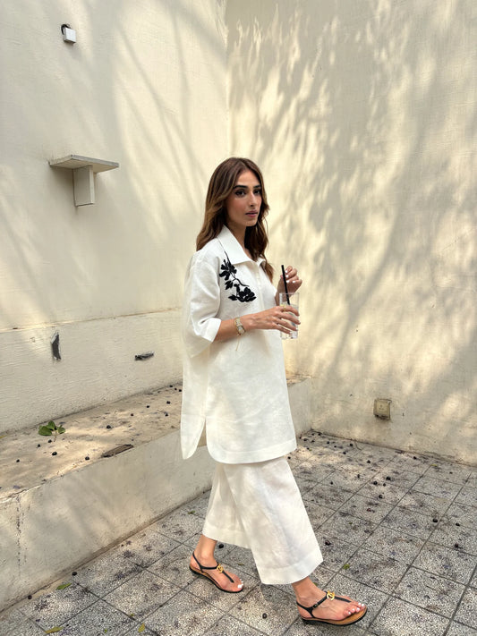 COCO WHITE LINEN SET | Sak Atelier