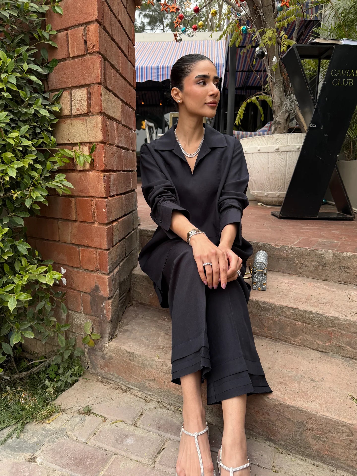 Charcoal Linen Willow Set | Sak Atelier