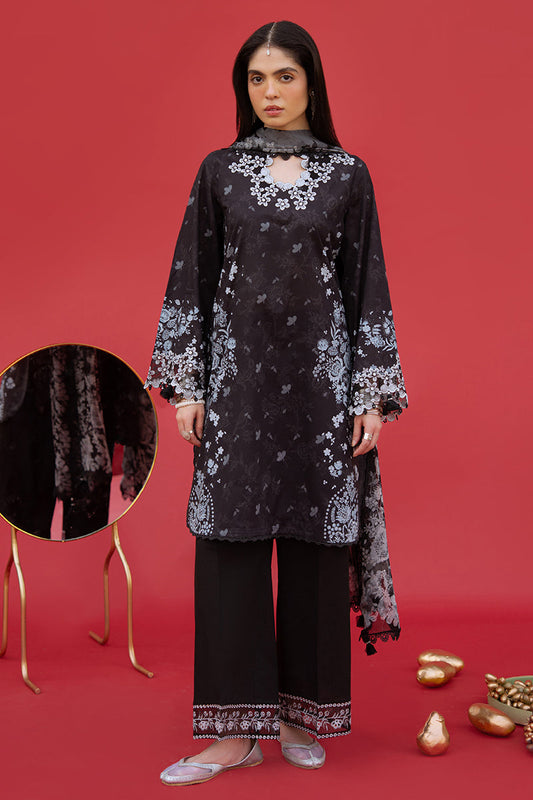 RAVEN WHISPER-3PC PRINTED LAWN SUIT| Cross Stitch