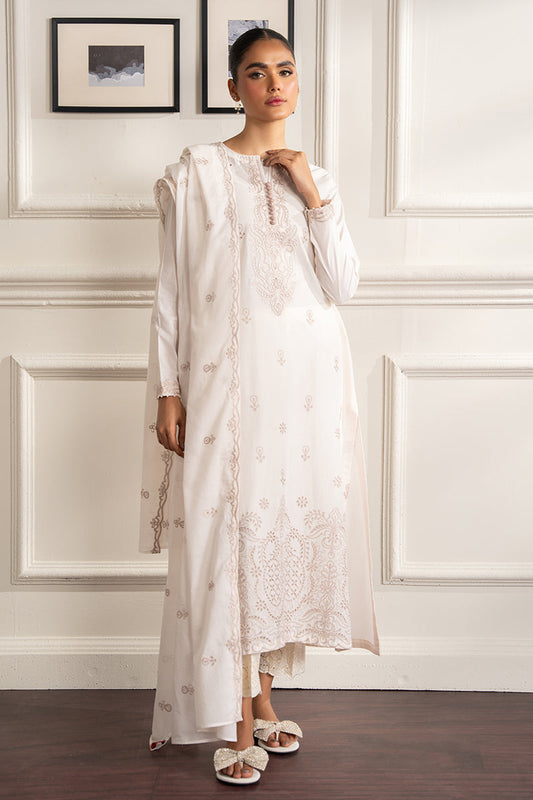 IVORY WHISPER-2 PC (SHIRT & DUPATTA) | Cross Stitch RTW