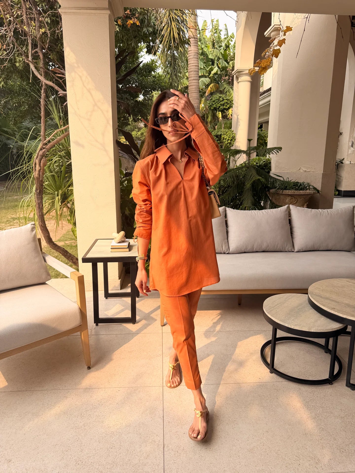 Tangerine Bow Set | Sak Atelier