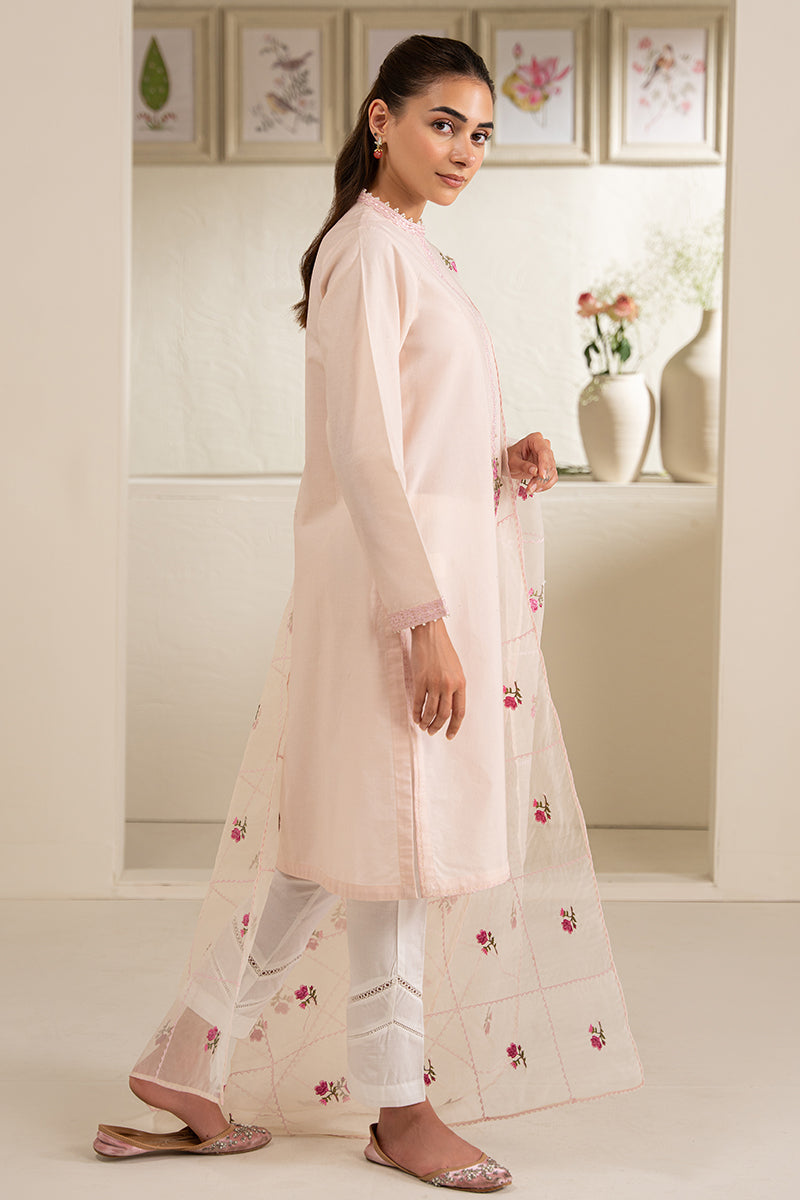 BLUSH BLOSSOM-2 PC (SHIRT & DUPATTA) | Cross Stitch RTW