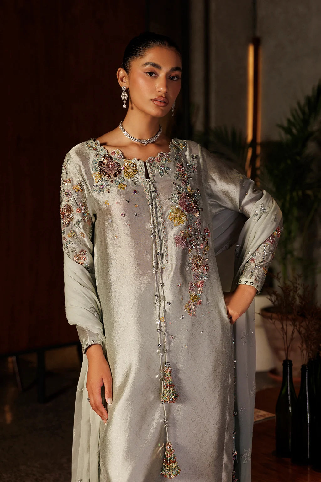 UE-718 Jacquard Sheesha Silk | Festive Formals ‘26 | Iznik