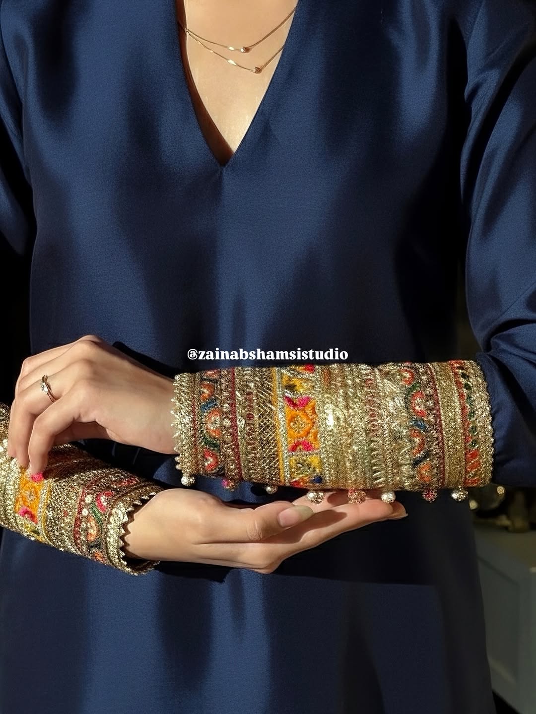 The Nooré Set in Navy| Zainab Shamsi Studio