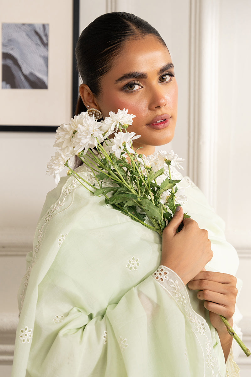 MYSTIC MINT-2 PC (SHIRT & DUPATTA) | Cross Stitch RTW