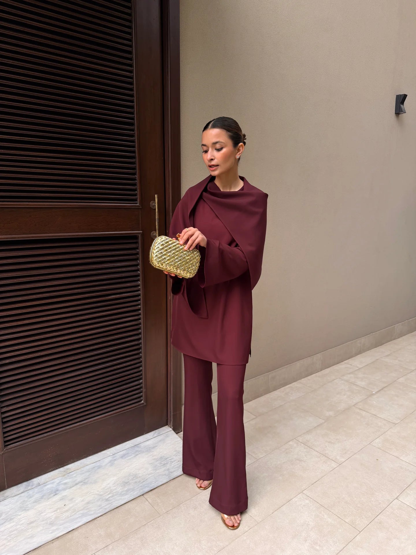 BURGUNDY DRAPE SET | Sak Atelier