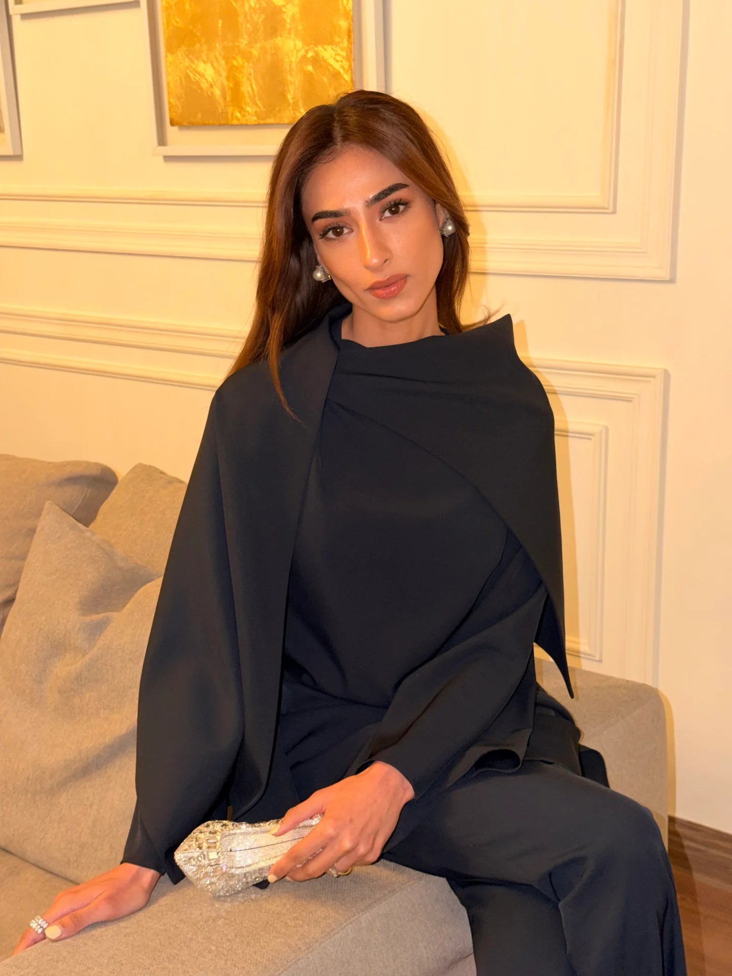 Navy Drape Set | Sak Atelier