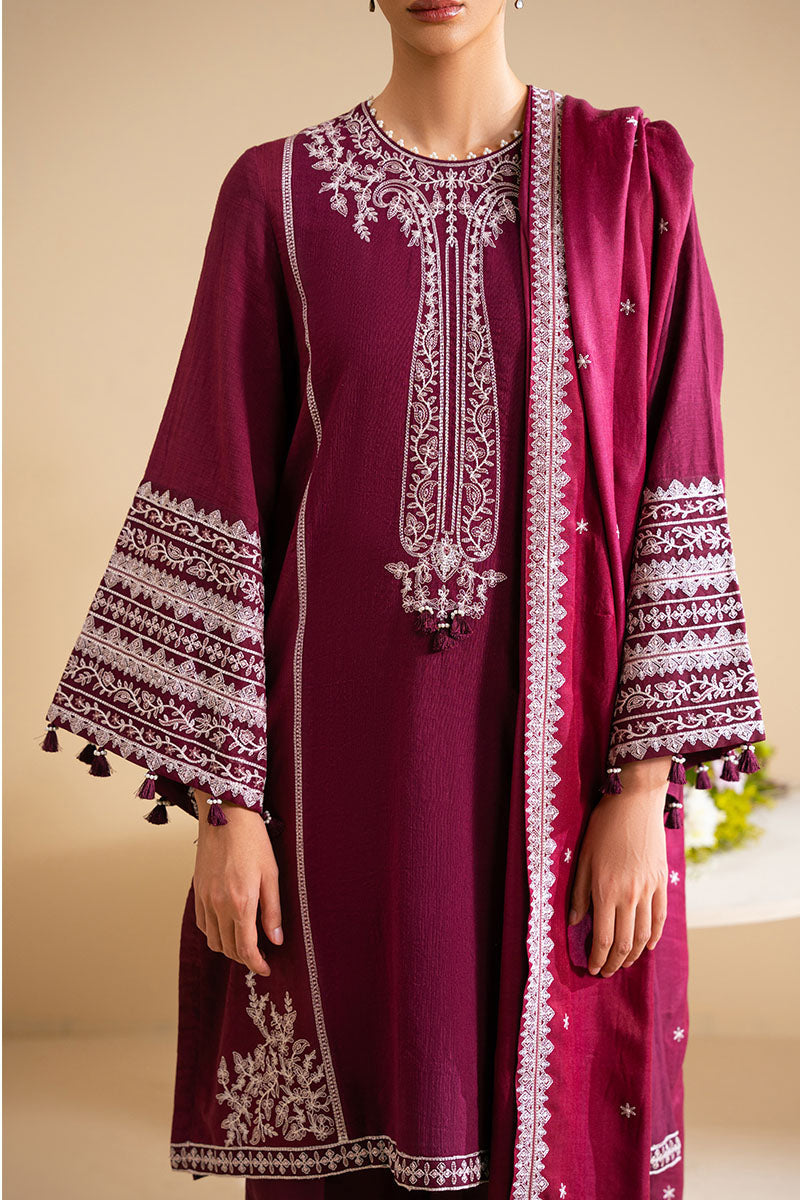 PLUM GLARE 2pc (SHIRT & DUPATTA) | Cross Stitch RTW