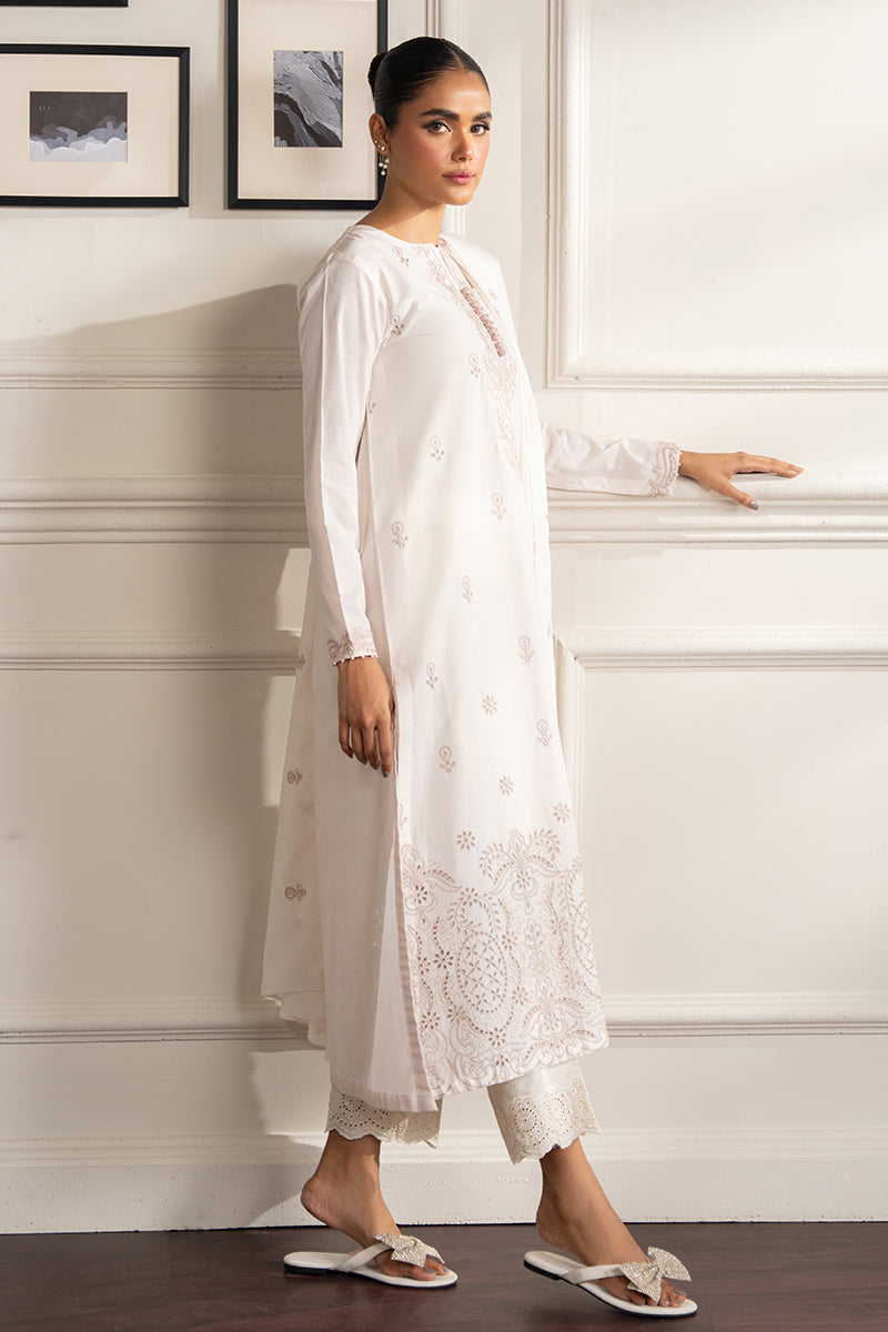 IVORY WHISPER-2 PC (SHIRT & DUPATTA) | Cross Stitch RTW