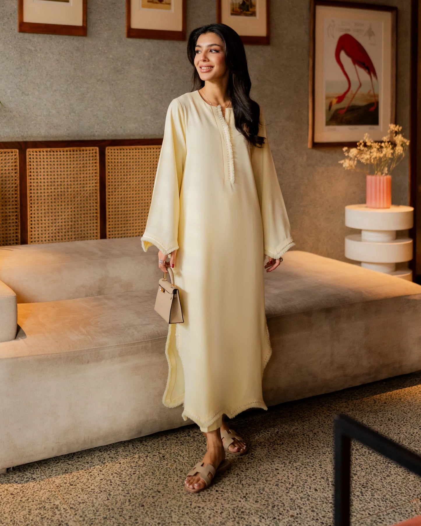 Light Yellow Embroidered Thread Set | LIRA