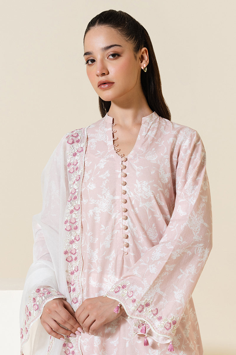 ROSE PETAL-2 PC (SHIRT & DUPATTA) | Cross Stitch RTW