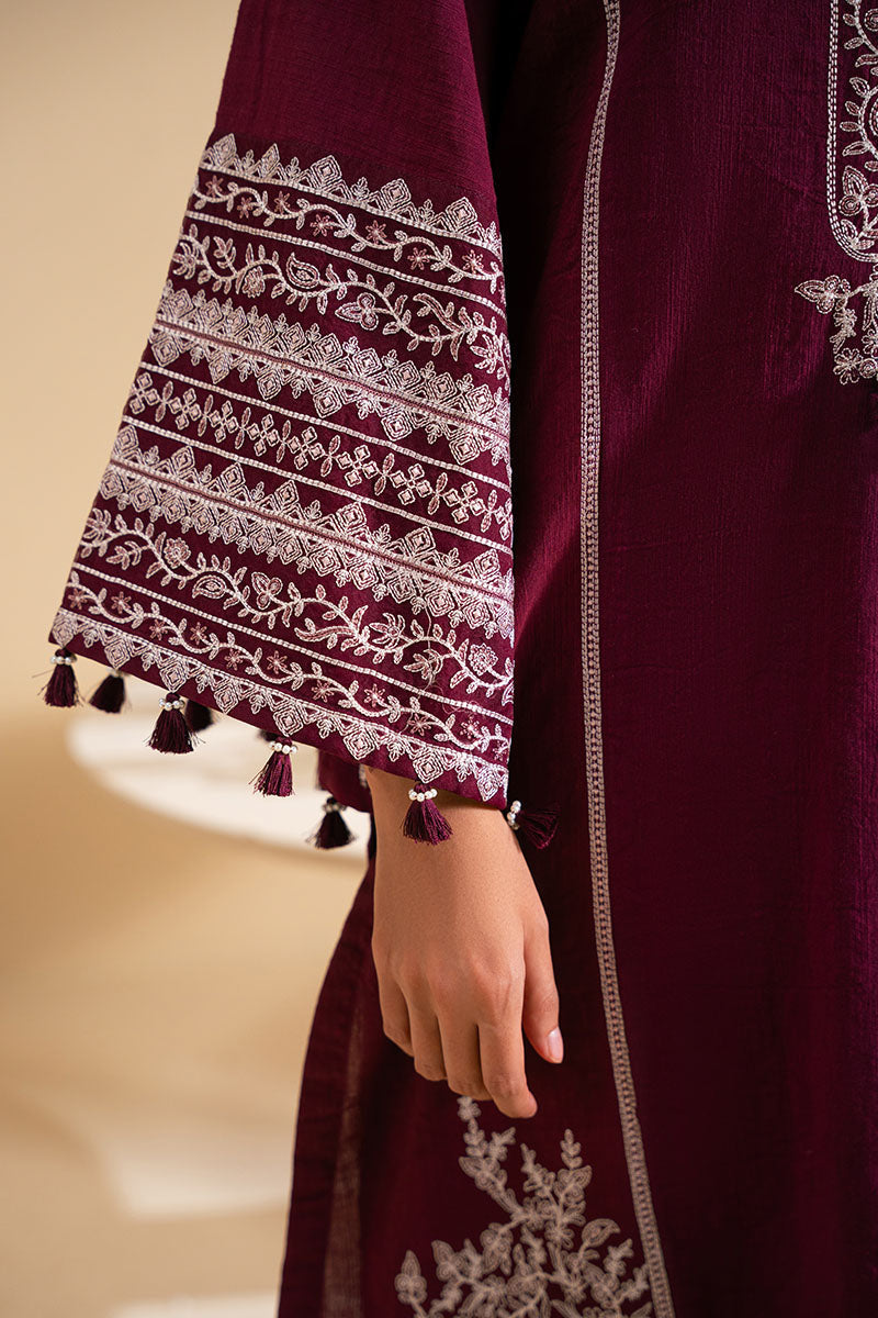 PLUM GLARE 2pc (SHIRT & DUPATTA) | Cross Stitch RTW