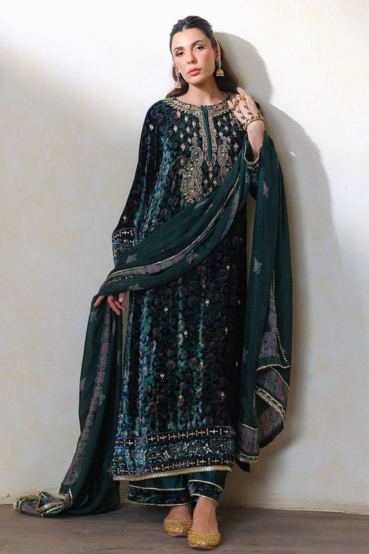 SHAFAQ SHIRT AND DUPATTA | QISSA LUXURY VELVETS | ANSAB JAHANGIR