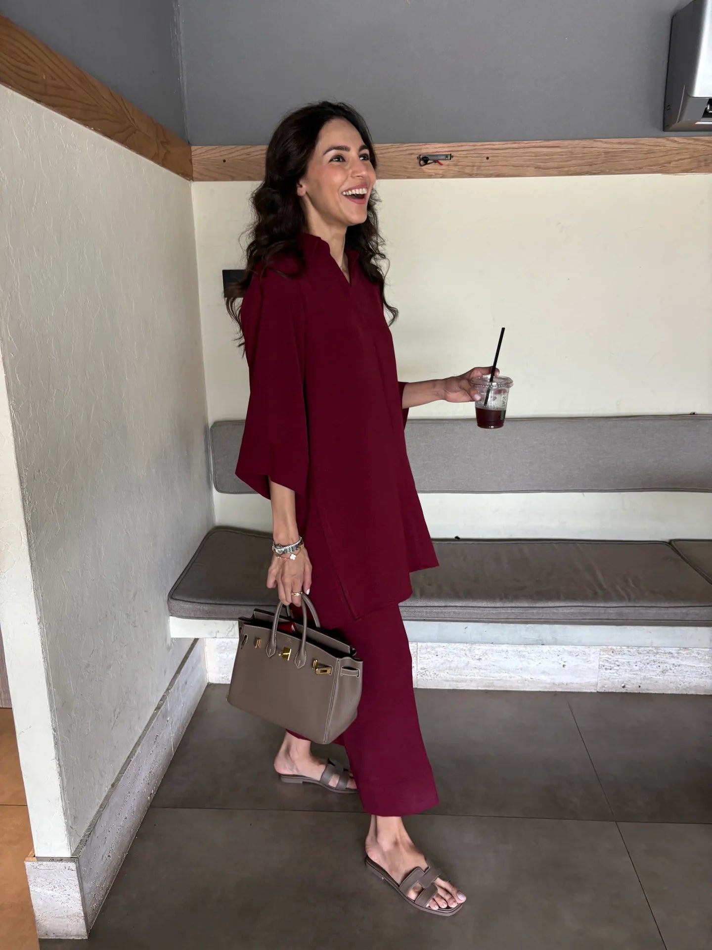 WINE RED TOBY SET | Sak Atelier