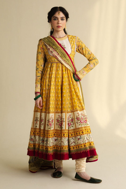 Amaltas-D3 | Zara Shahjahan Unstitched Anarkali’25