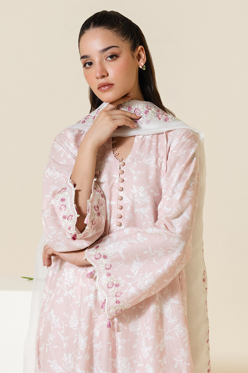 ROSE PETAL-2 PC (SHIRT & DUPATTA) | Cross Stitch RTW