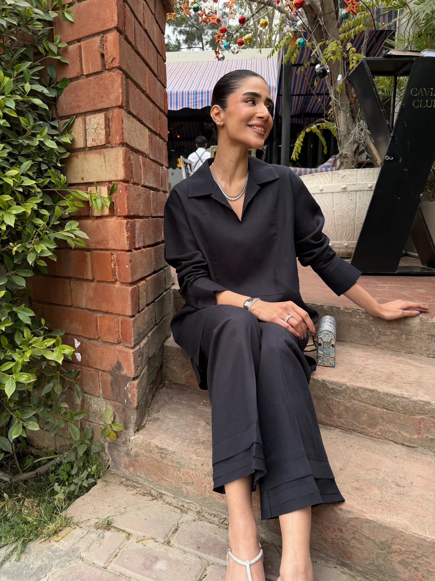 Charcoal Linen Willow Set | Sak Atelier