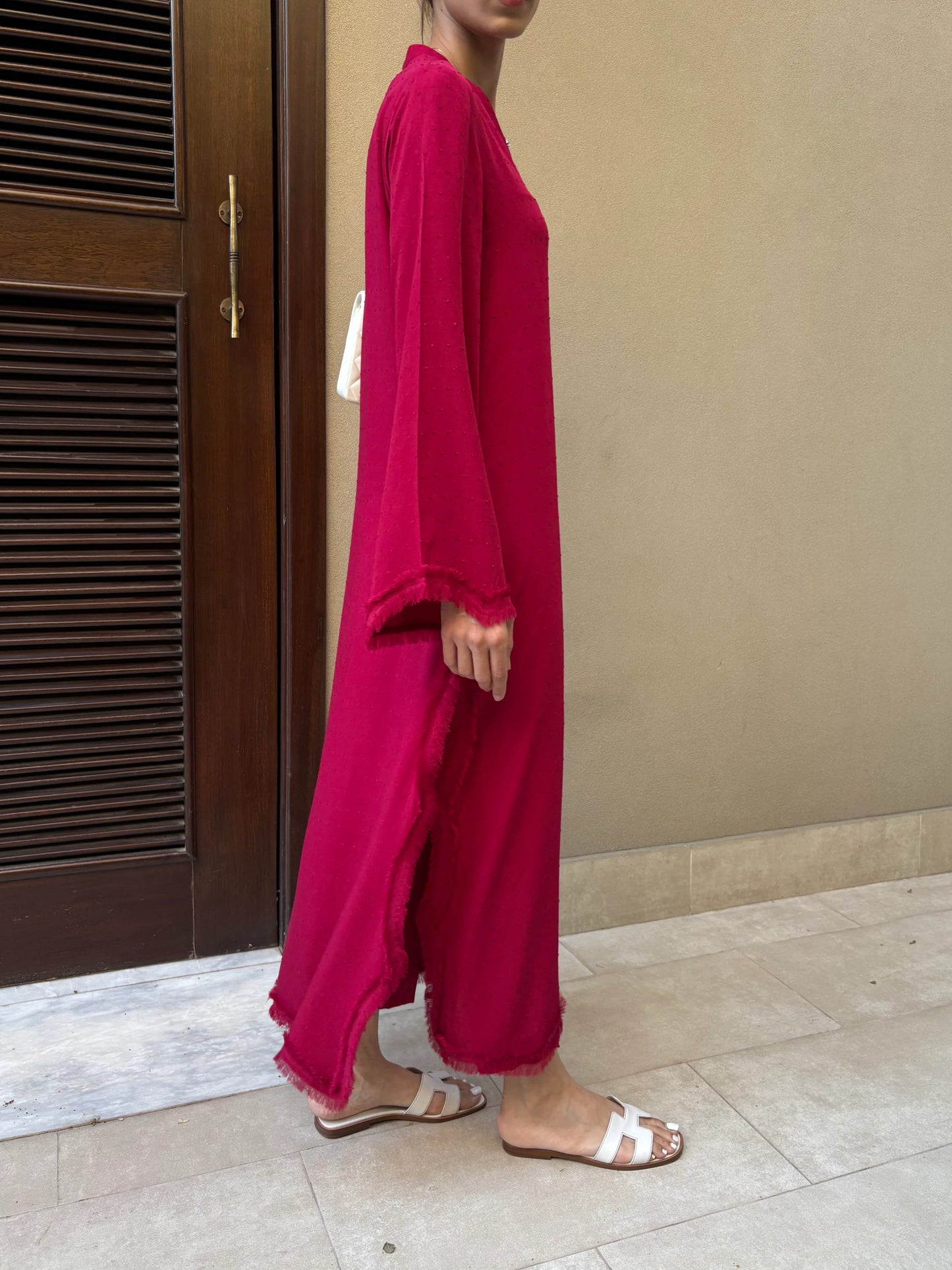 BERRY RED SWISS VOILE SABLE SET | Sak Atelier