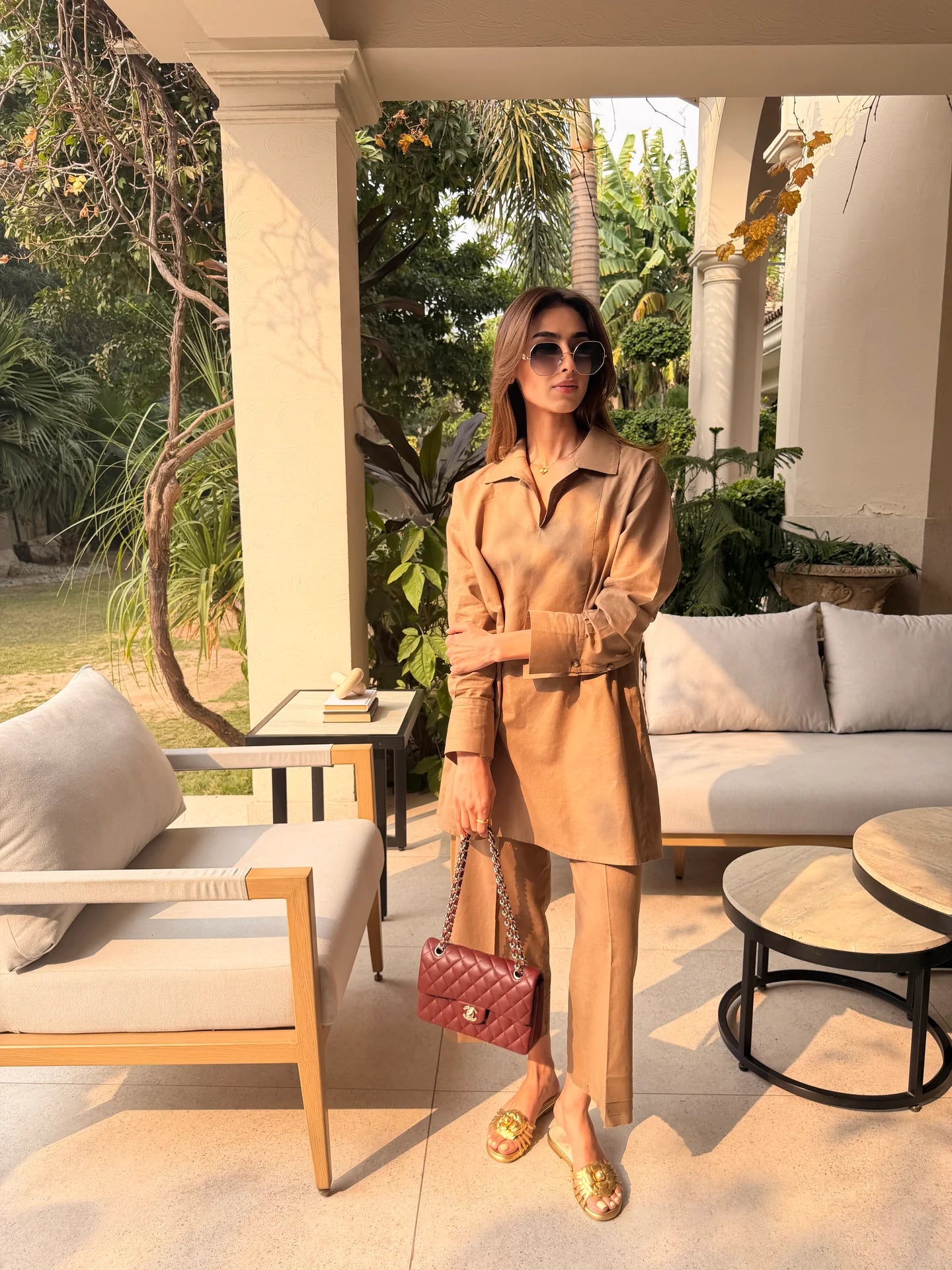 Taupe Linen Willow Set | Sak Atelier