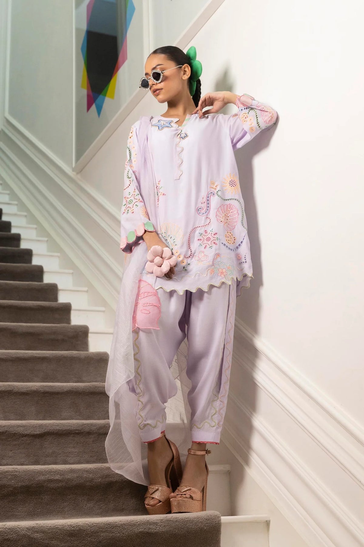 FW25SM022P2T | Safi & Me - Raw Silk Edit | SANA SAFINAZ