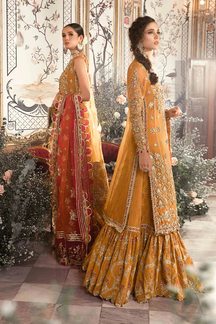 Maria B Unstitched MBROIDERED | Mustard BD-2707